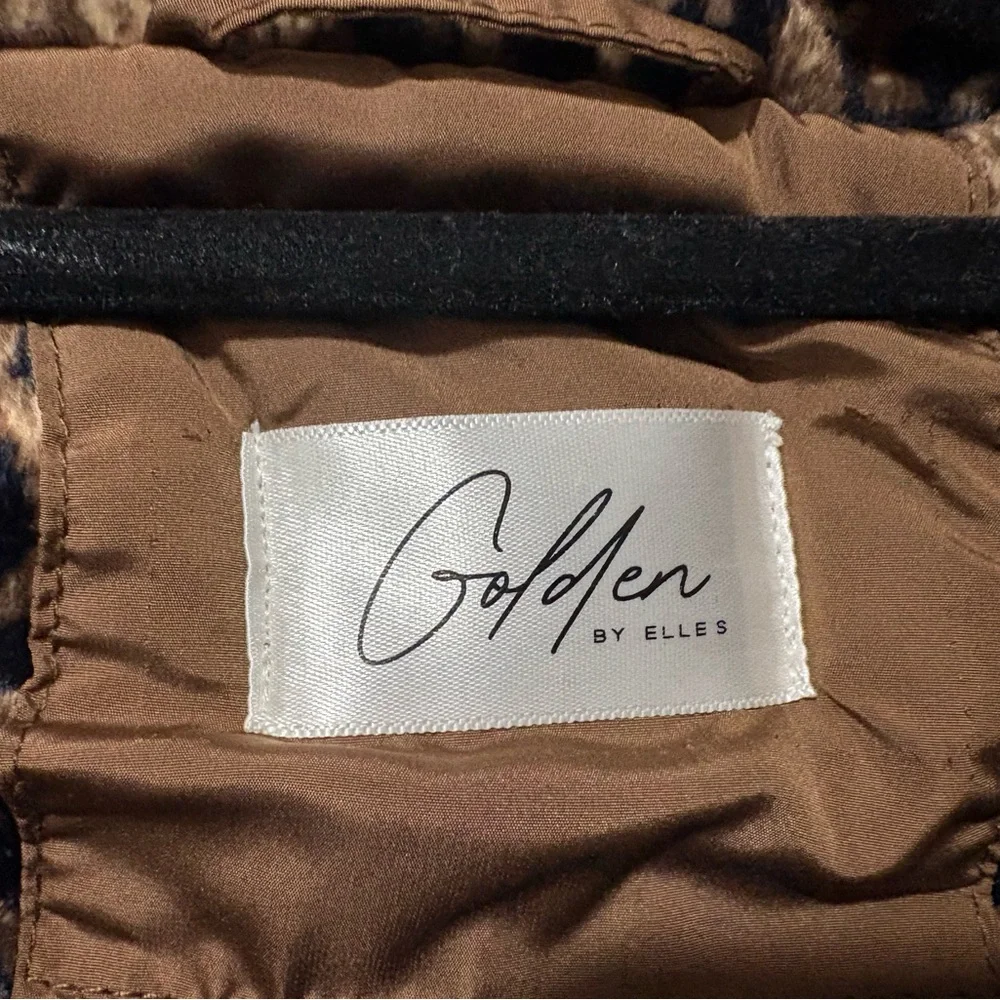Elle Brown Puffer Jacket with Hood Size XL - Picture 4 of 5